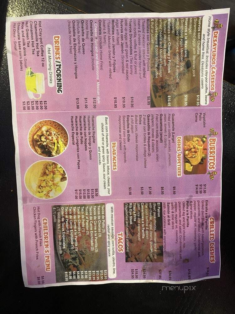 El Huarache - Queens, NY menu_pic