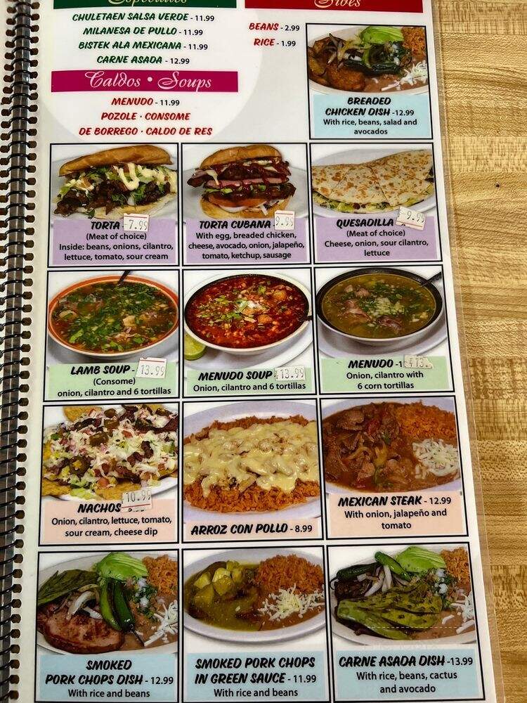 Caminos De Michoacan - Anderson, IN menu_pic