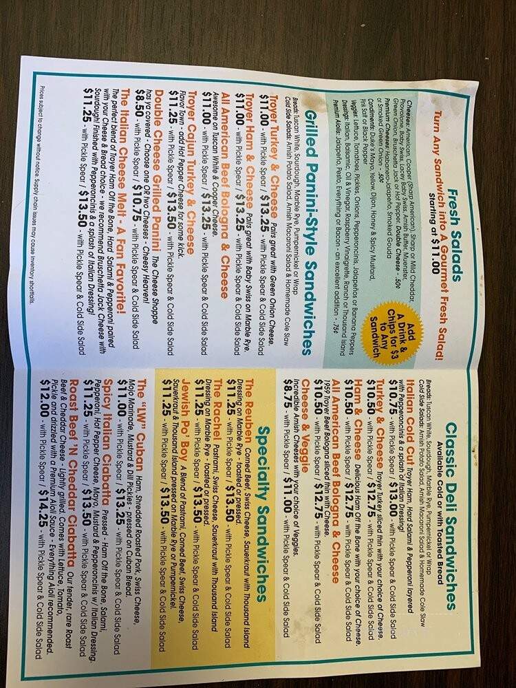 Lake Wales Cheese Shoppe - Lake Wales, FL menu_pic