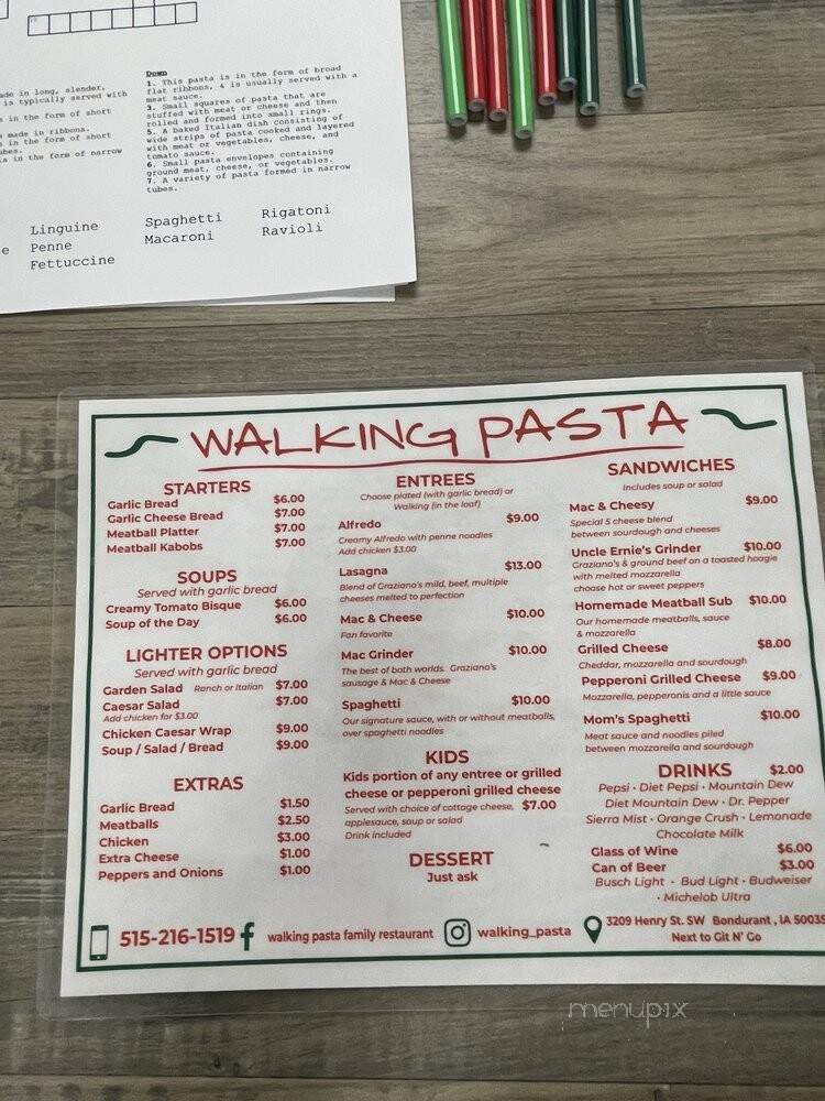 Walking Pasta Family Restaurant - Bondurant, IA