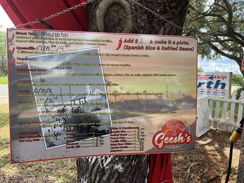 Geesh's Southwest Food - Navarre, FL menu_pic