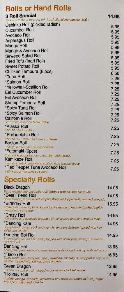 Havertown Vic's Sushi - Havertown, PA menu_pic