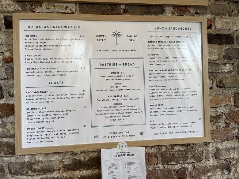 Island Provisions Charleston - Charleston, SC menu_pic