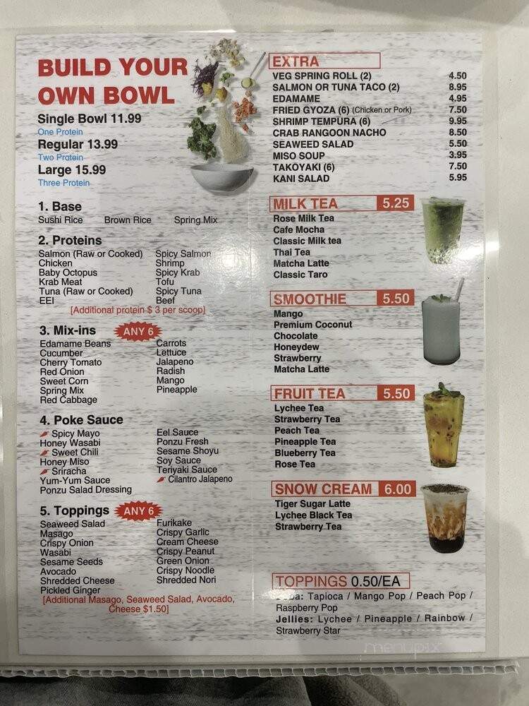 Hawaiian Poke - Boardman, OH menu_pic