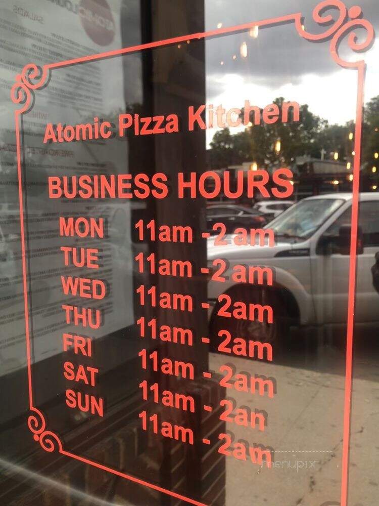 Atomic Lounge & Pizza Kitchen - Lubbock, TX menu_pic