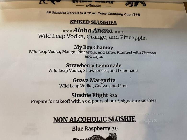 Wild Leap Atlanta - Atlanta, GA menu_pic