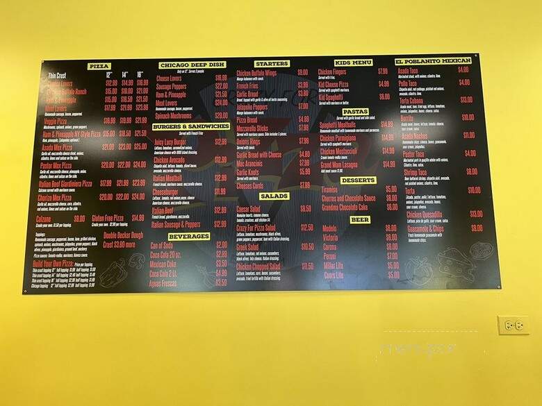 Crazy For Pizza Restaurant - Vernon Hills, IL menu_pic