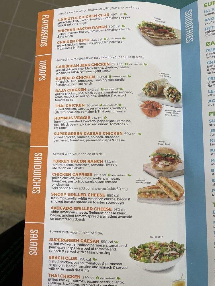 Tropical Smoothie Cafe - Astoria, NY menu_pic