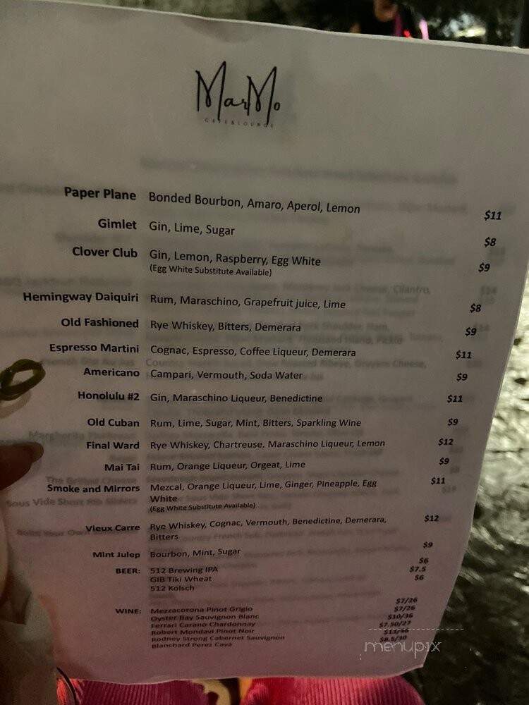 MarMo Cafe & Lounge - Galveston, TX menu_pic