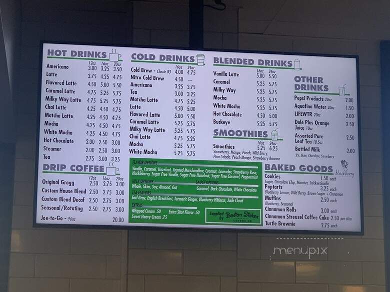 Glacier View Coffee - Covington, OH menu_pic