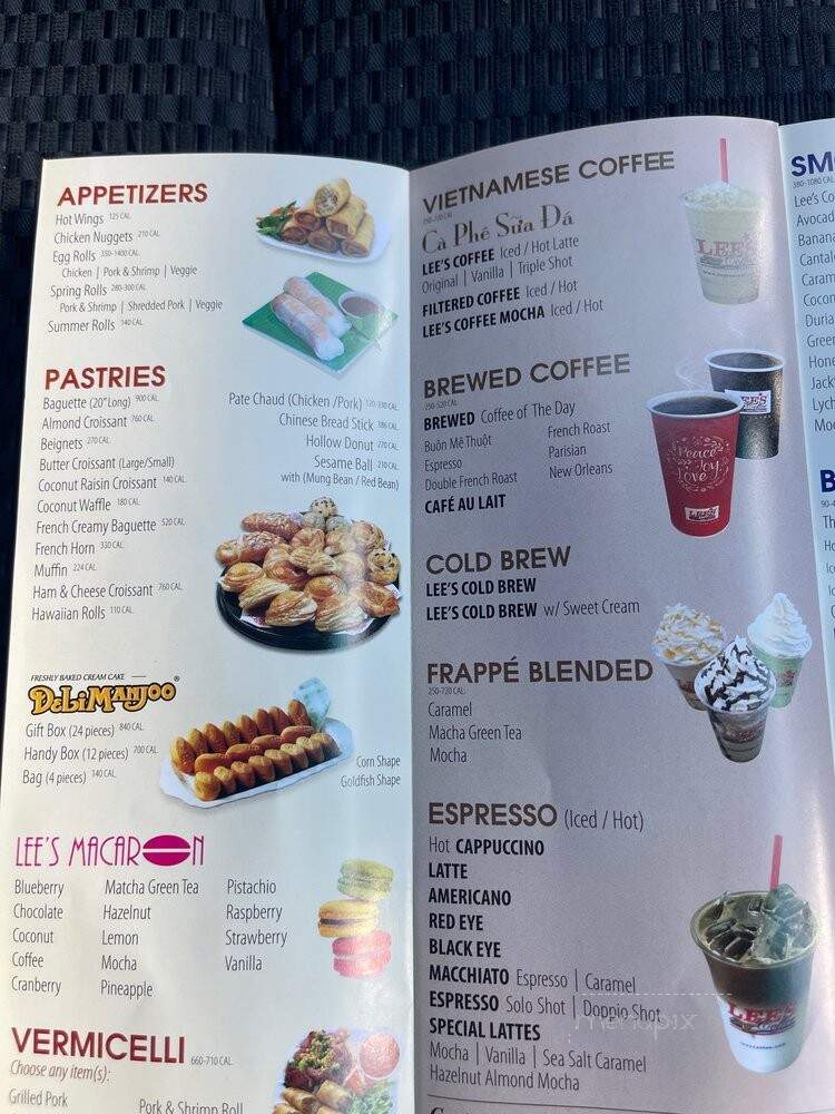 Lee's Sandwiches - Fresno, CA menu_pic