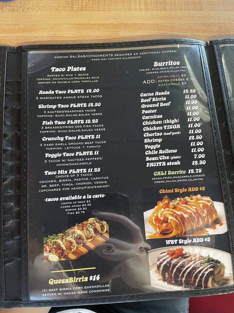 Sin Fronteras Tacos y Mas - Las Vegas, NV menu_pic