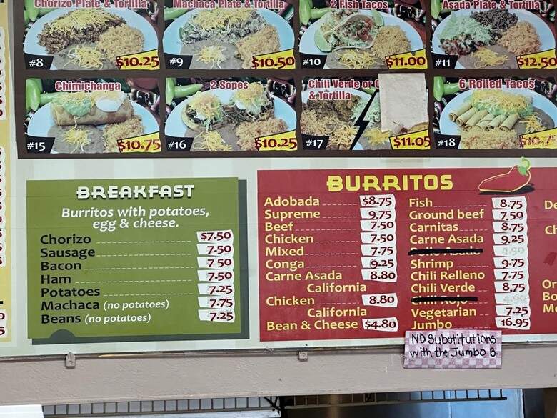 Karla's Taco Shop - Tempe, AZ menu_pic