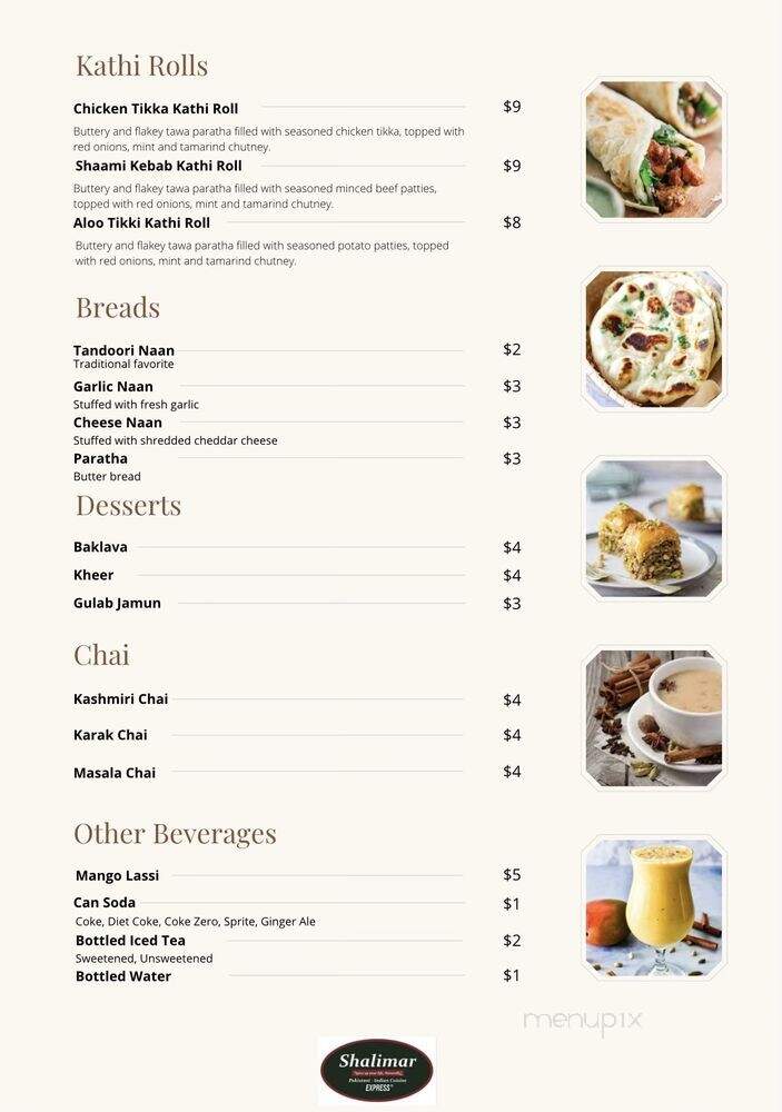 Shalimar Express - Latham, NY menu_pic