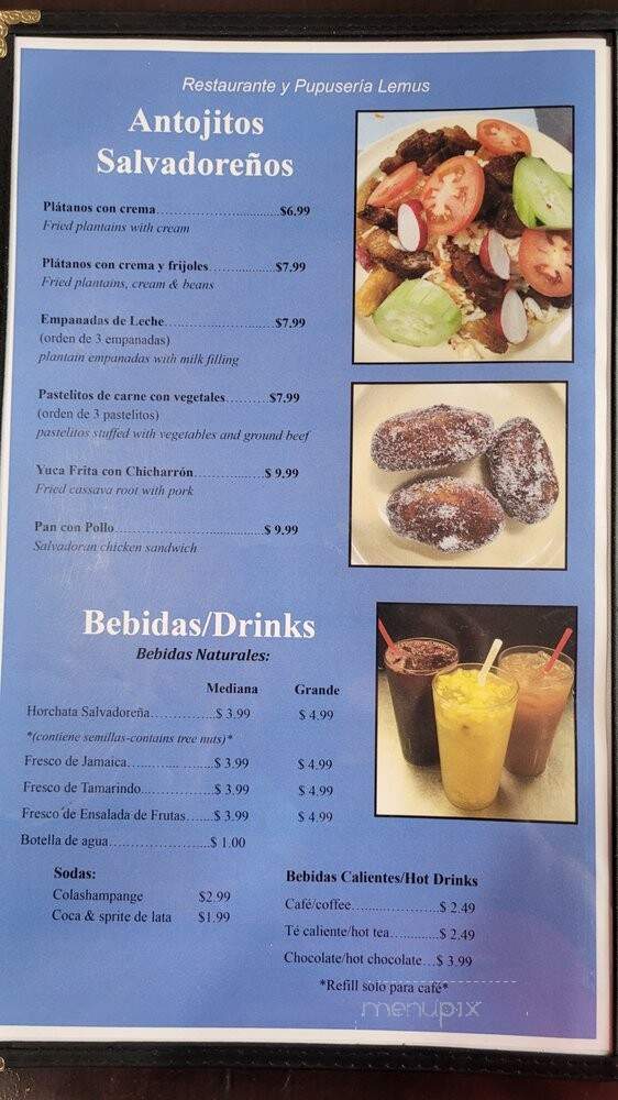 Restaurante y Pupuseria Lemus - Hawthorne, CA menu_pic