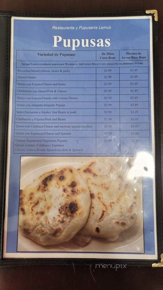 Restaurante y Pupuseria Lemus - Hawthorne, CA menu_pic