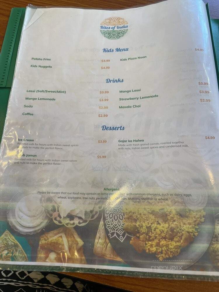 Bites Of India - Pittsburg, CA menu_pic
