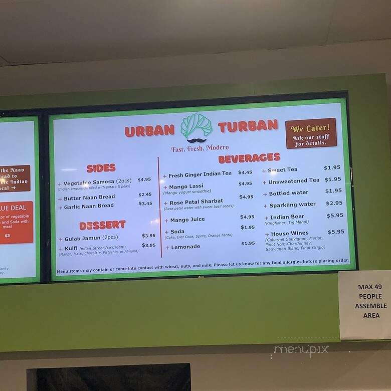 Urban Turban - Orlando, FL menu_pic