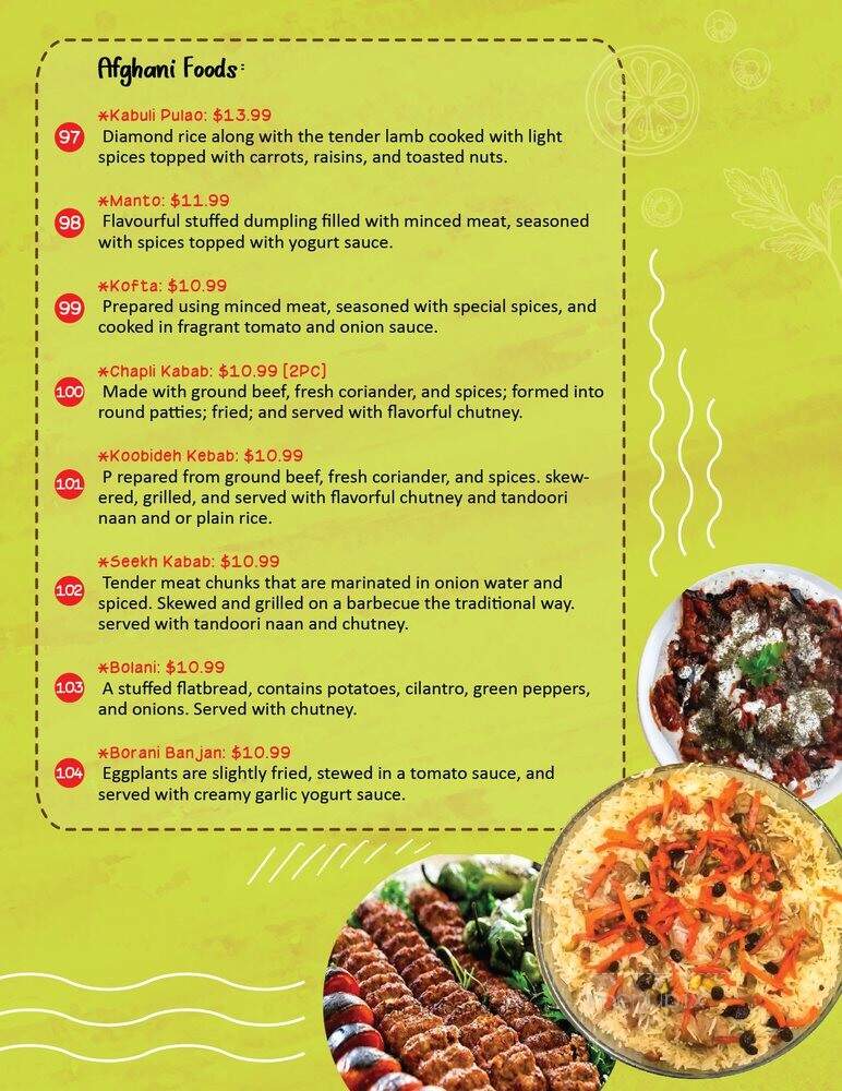 Darbar - Sacramento, CA menu_pic