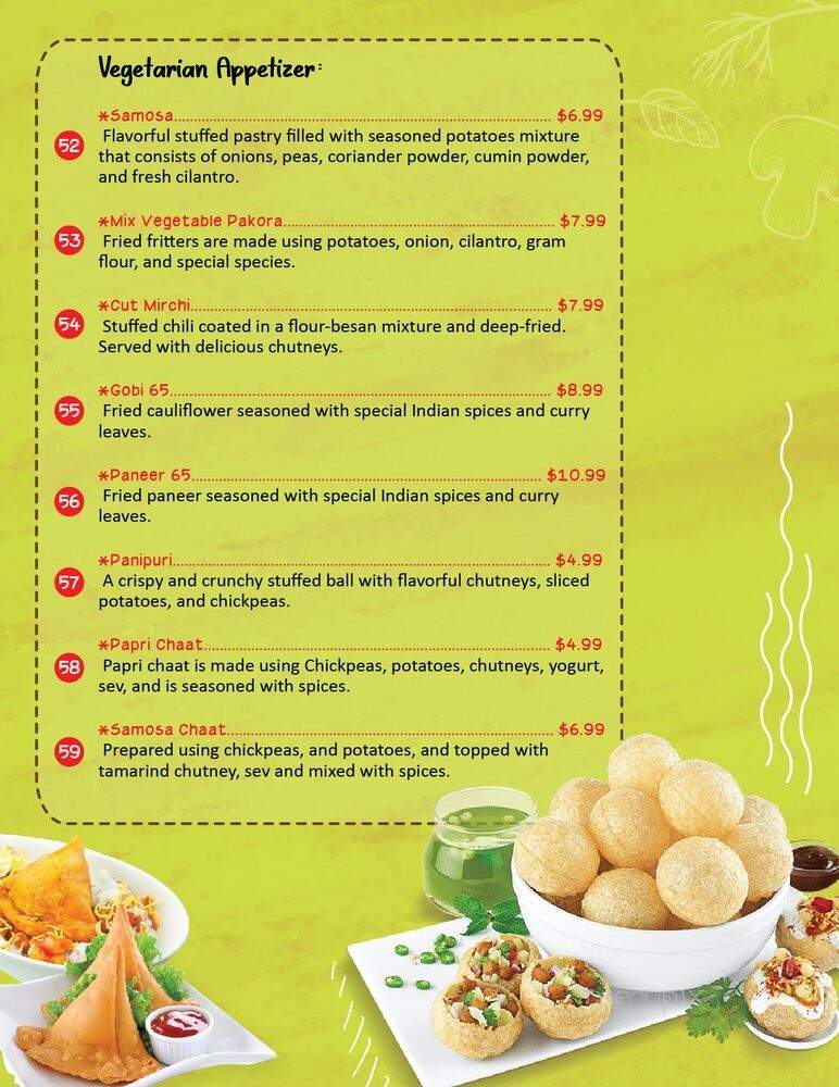 Darbar - Sacramento, CA menu_pic