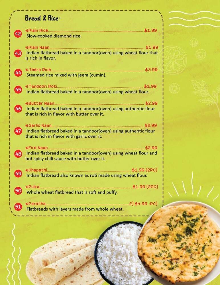 Darbar - Sacramento, CA menu_pic