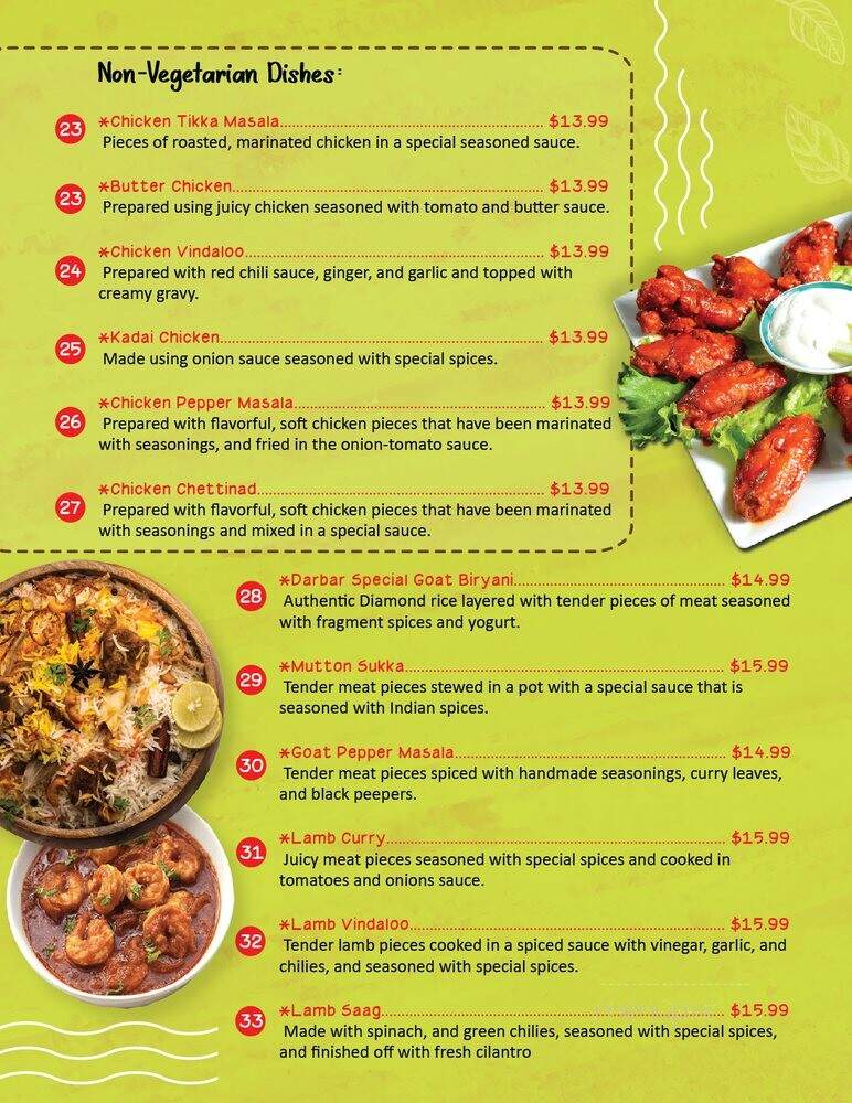 Darbar - Sacramento, CA menu_pic