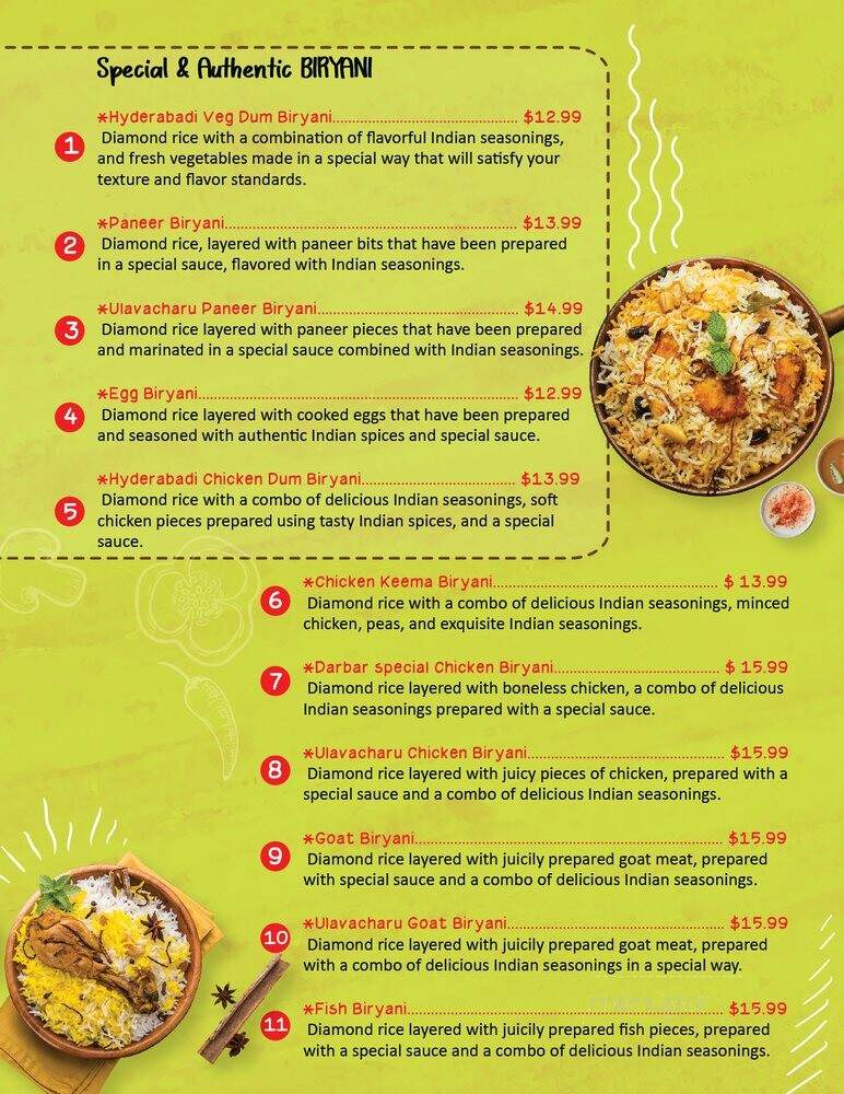 Darbar - Sacramento, CA menu_pic