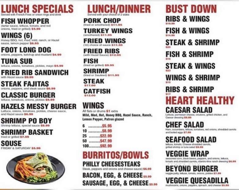 Hazel's Brunch Bar - Lauderdale, FL menu_pic