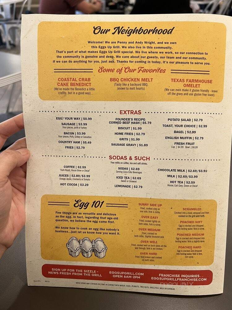 Eggs Up Grill - Alpharetta, GA menu_pic
