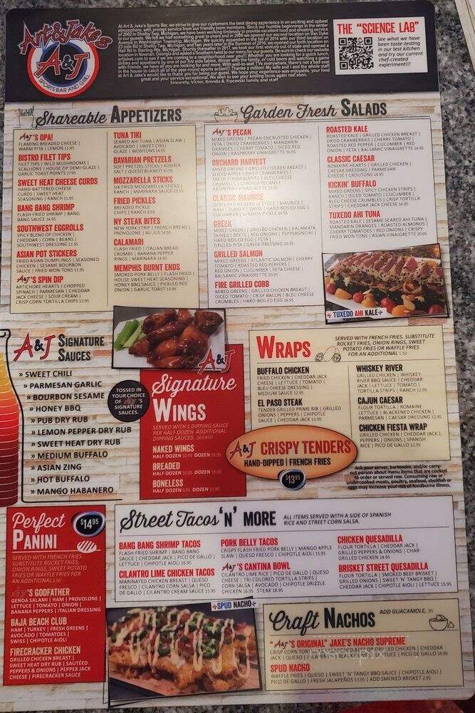 Art & Jake's Sports Bar & Grill - Clarkston, MI menu_pic