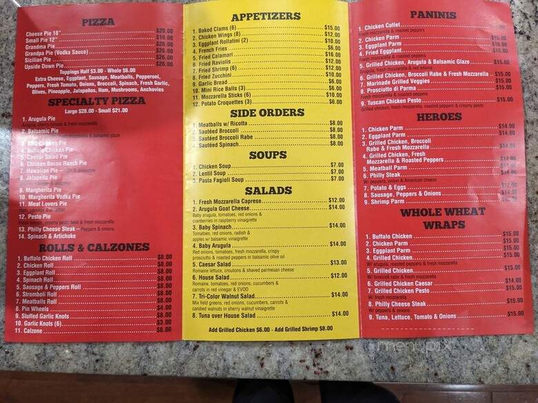 Valentino's Pizza - Brooklyn, NY menu_pic