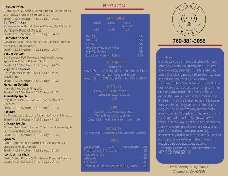 Iconic Pizza - Victorville, CA menu_pic