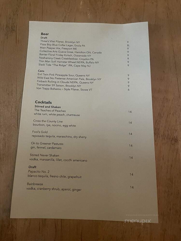 Redcrest Kitchen - Philadelphia, PA menu_pic
