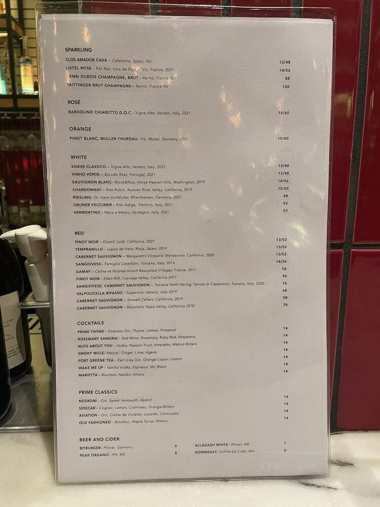Peaches Prime - Brooklyn, NY menu_pic
