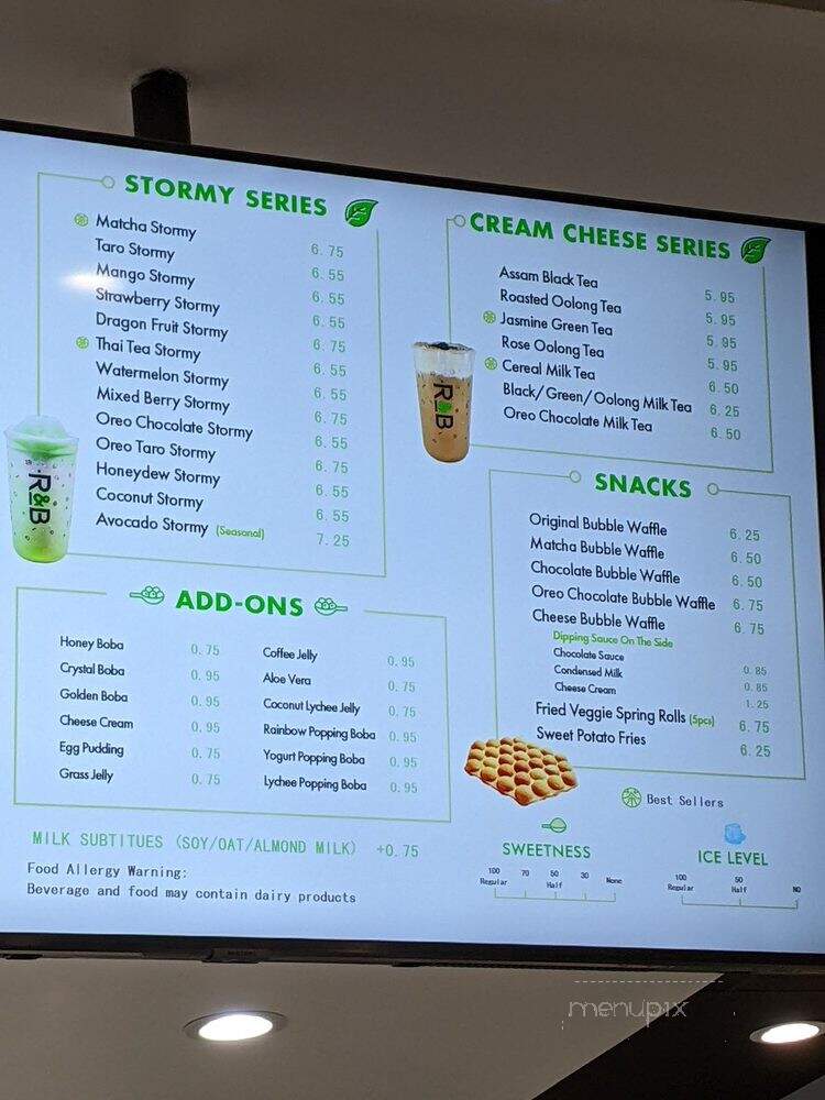R&B Tea Murrieta - Murrieta, CA menu_pic