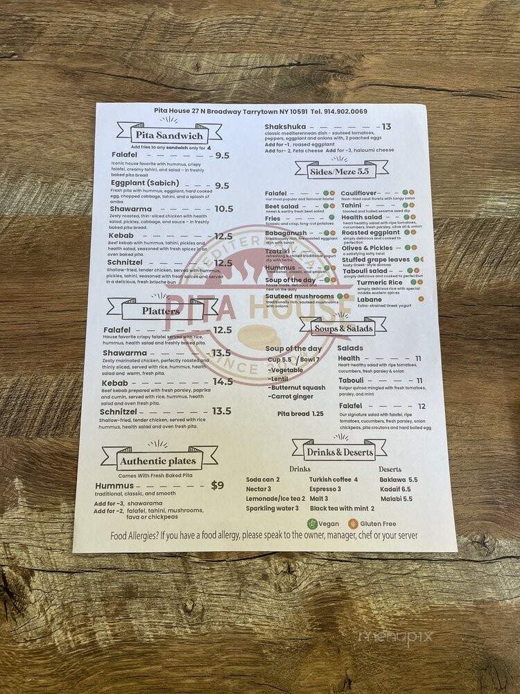 Pita House - Tarrytown, NY menu_pic
