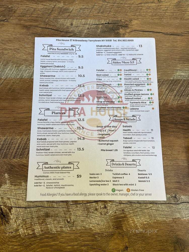 Pita House - Tarrytown, NY menu_pic