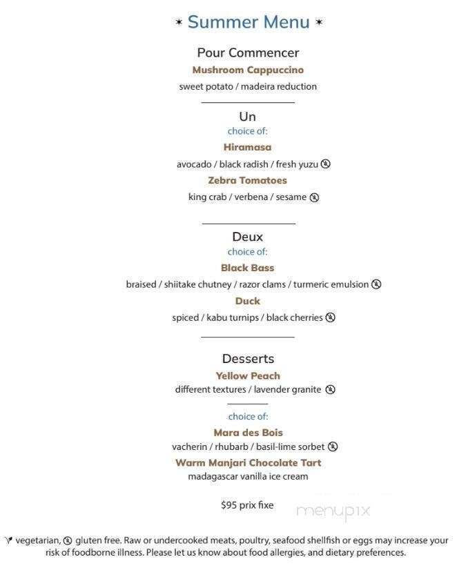 Essential By Christophe - New York, NY menu_pic