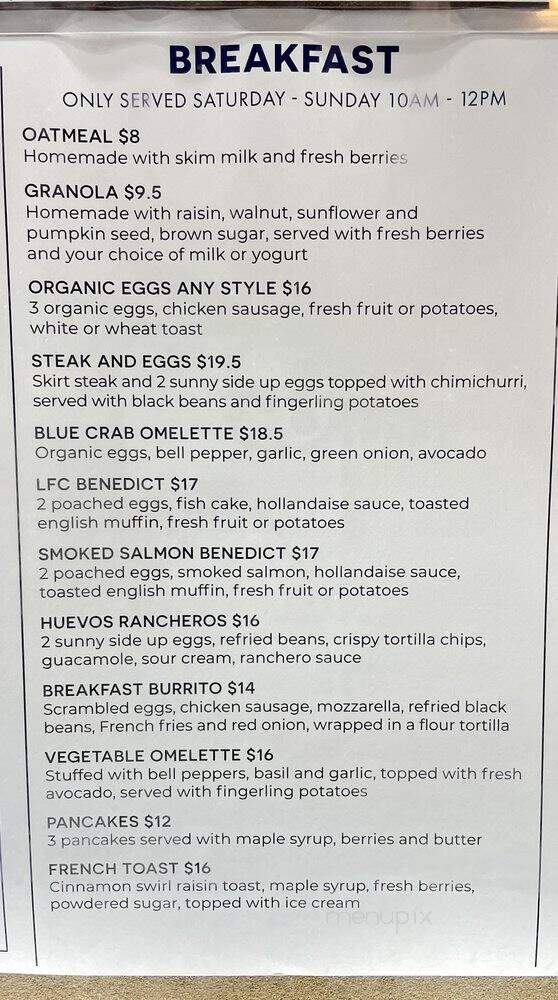 Laguna Fish Company - Laguna Beach, CA menu_pic