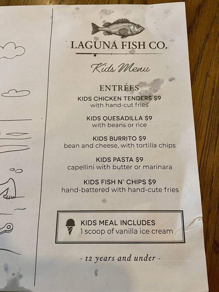 Laguna Fish Company - Laguna Beach, CA menu_pic