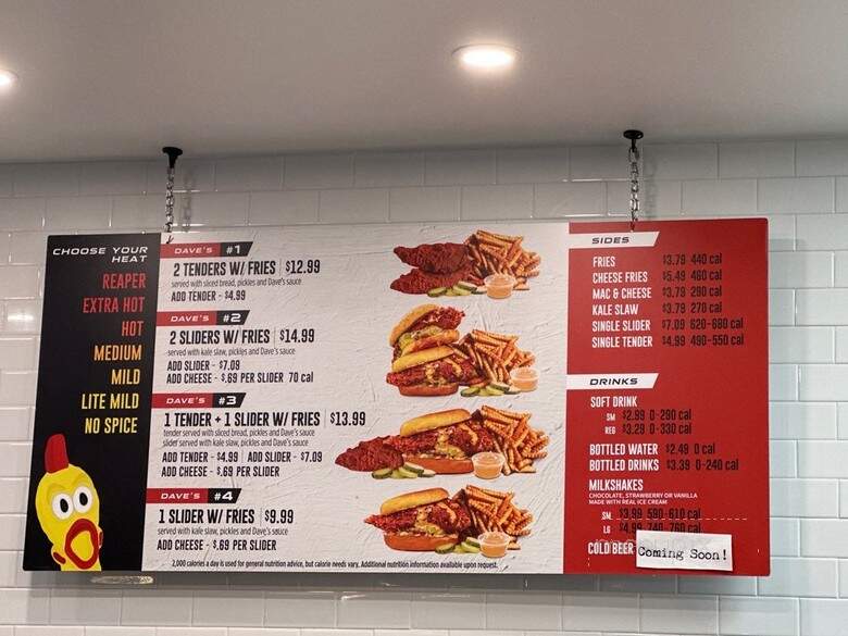 Dave's Hot Chicken - Albany, NY menu_pic