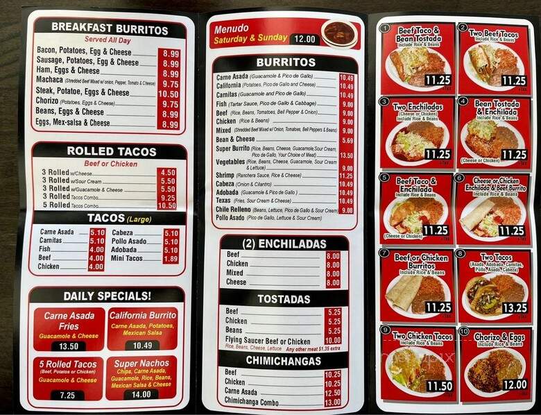 Adalberto's Mexican Food - Long Beach, CA menu_pic