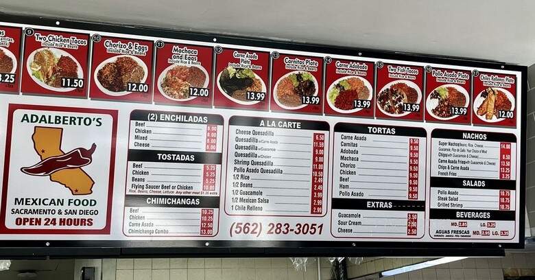 Adalberto's Mexican Food - Long Beach, CA menu_pic