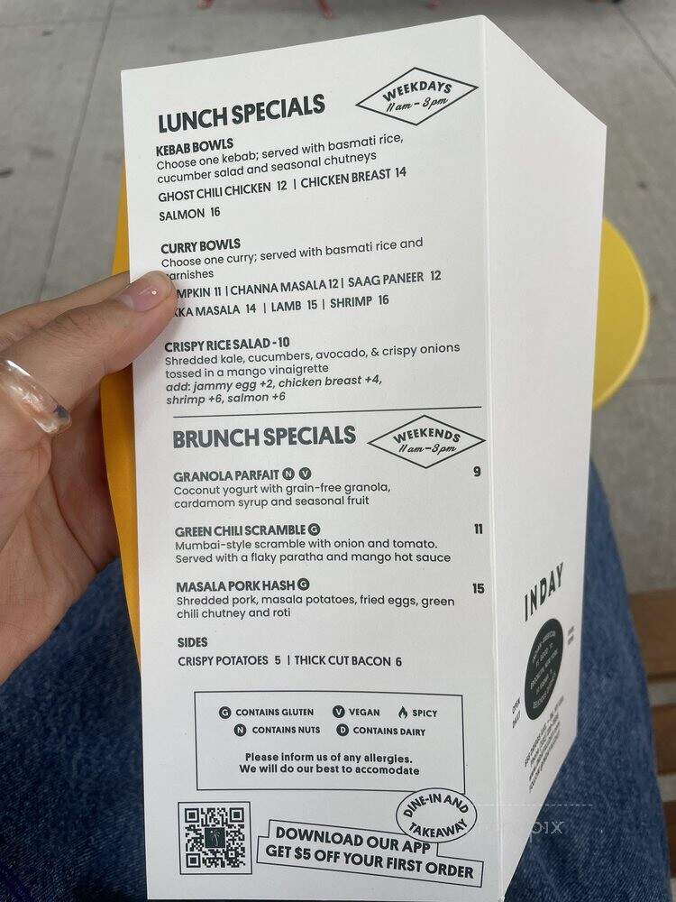 Inday All Day - Brooklyn, NY menu_pic