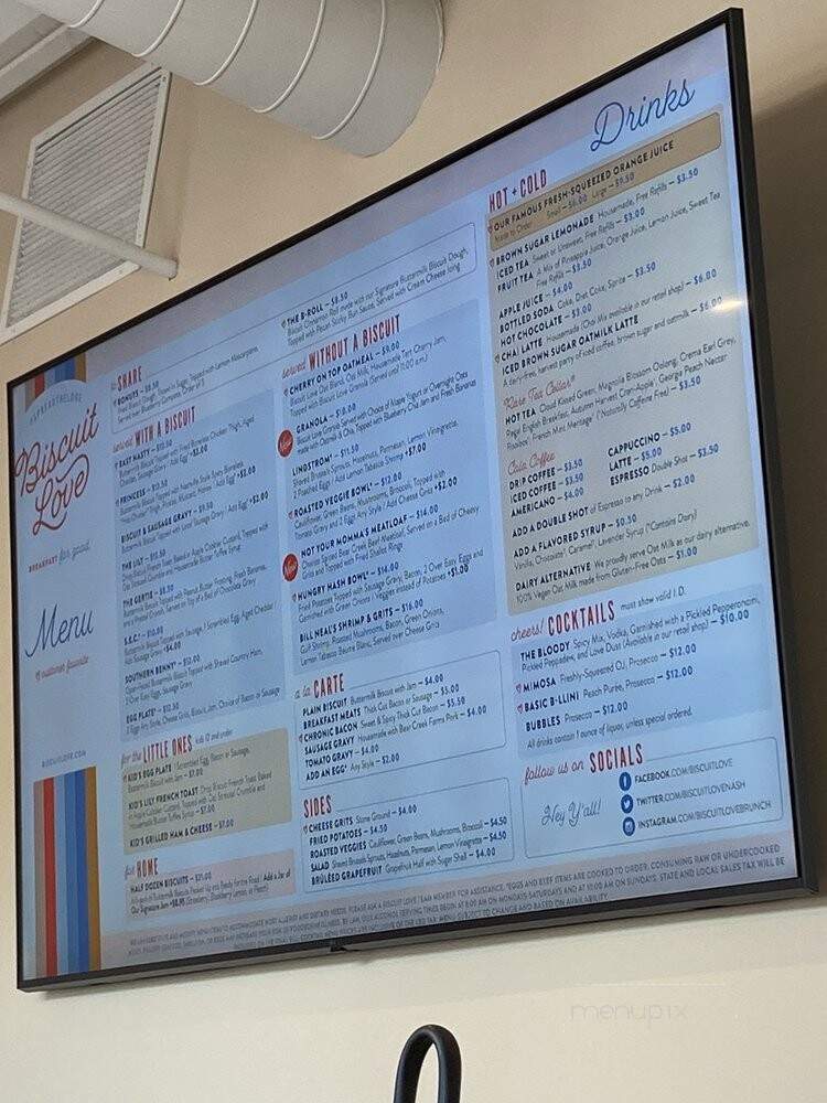 Biscuit Love - Vestavia Hills, AL menu_pic