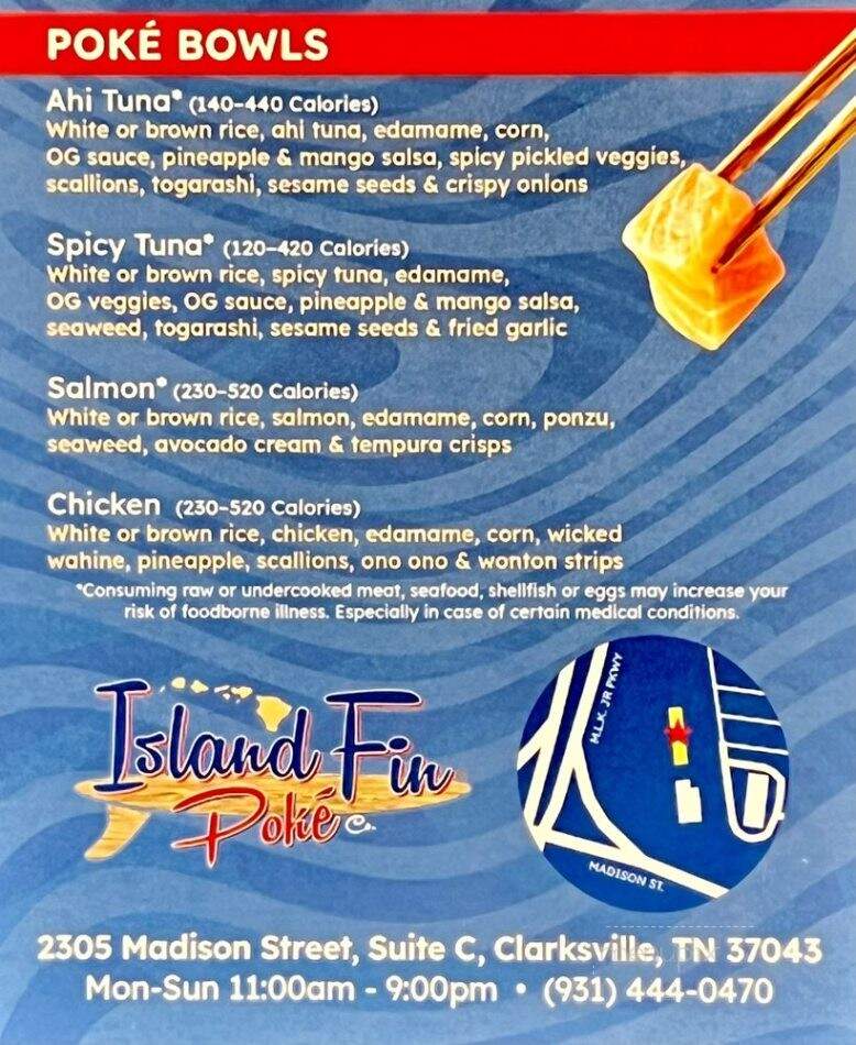 Island Fin Poke - Clarksville, TN menu_pic