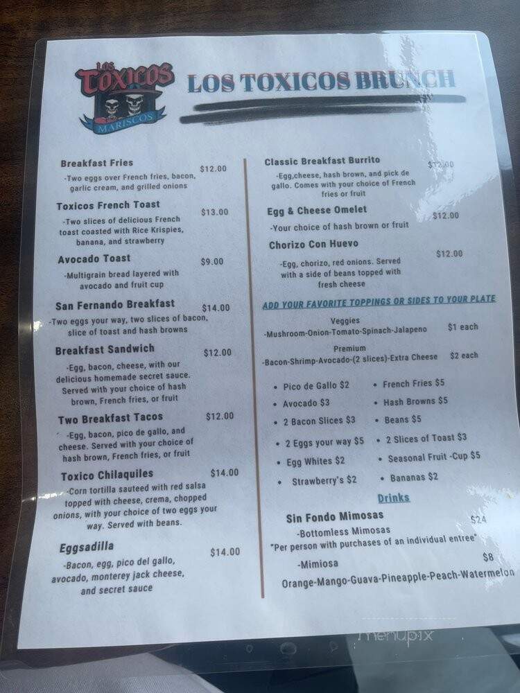 Los Toxicos Mariscos - San Fernando, CA menu_pic