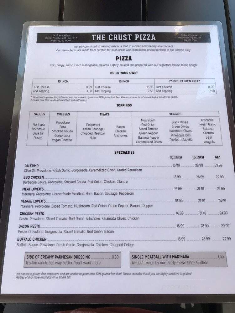 The Crust Pizza - Charlotte, NC