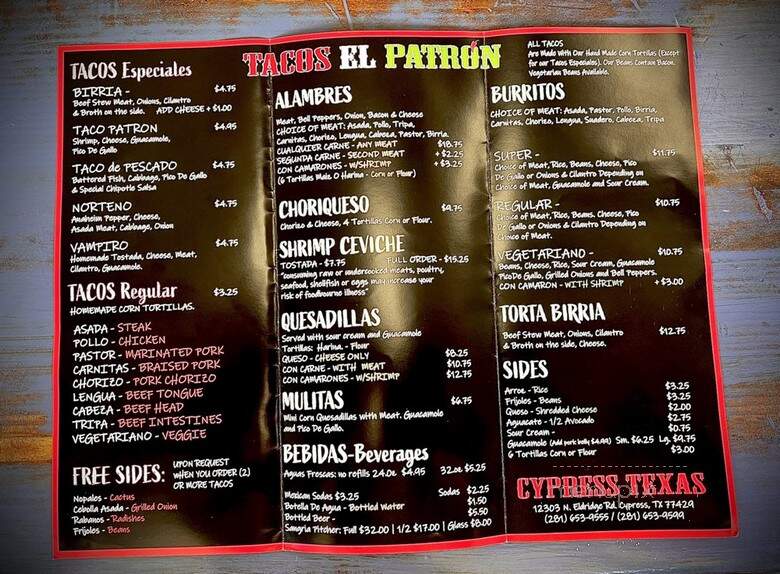 Tacos El Patron - Cypress, TX
