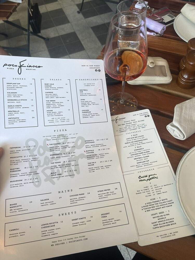 Poco Fiasco - Dallas, TX menu_pic